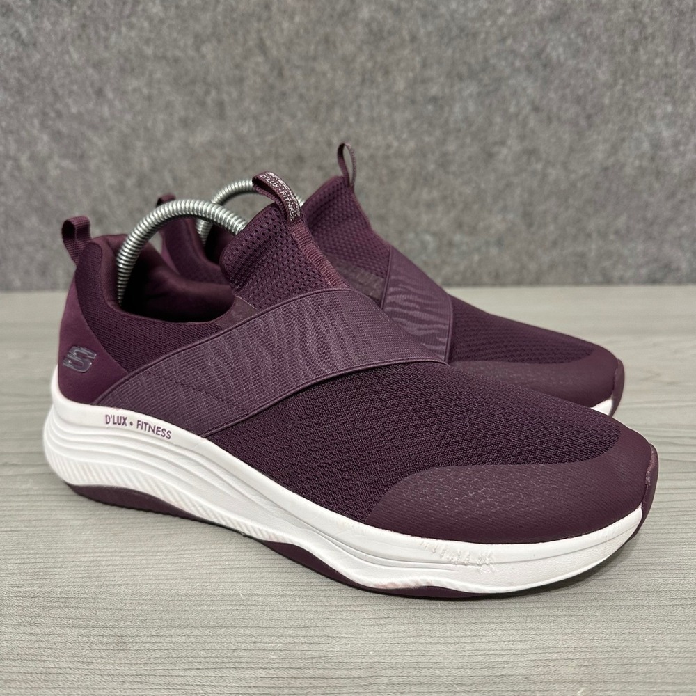 Skechers Relaxed Fit D'Lux Fitness Smooth Energy Plum Purple Sneakers Sz 10‎